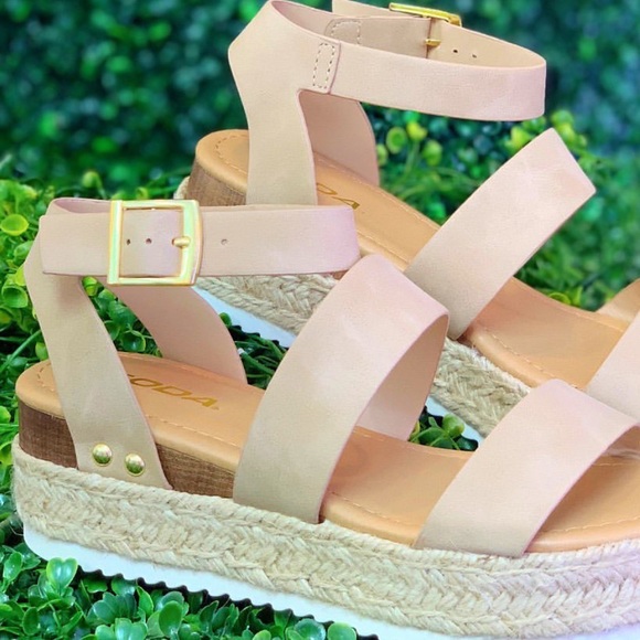 Bryce Taupe Espadrille Ankle Strap Flatform Sandal - Picture 4 of 9